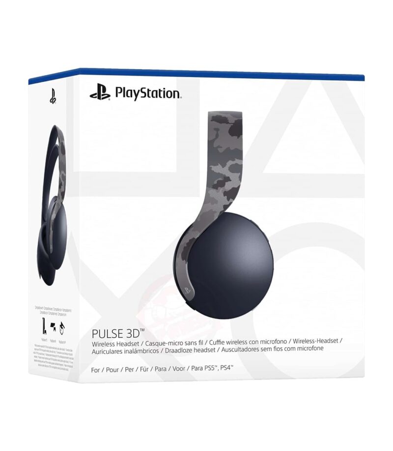 Sony Pulse 3D Wireless Headset – Gray Camouflage Edition (PS5/PS4/PC Compatible) - Image 3
