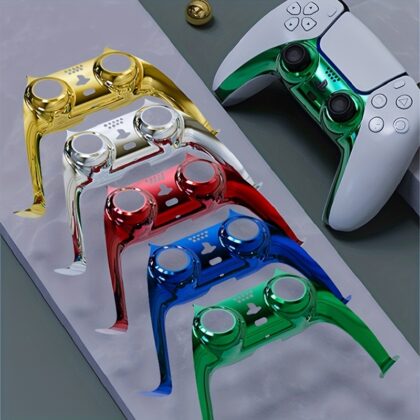 Glossy Decorative Trim Shell for PS5 (Vest) – Chrome, Blue, Red & Green